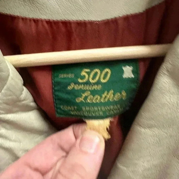 Vintage Long Leather Utility  Jacket Large - Picture 3 of 9